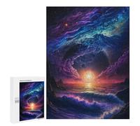 Puzzles pour Adultes Cosmic Ocean Sunset Puzzle pour Adolescents Améliore La Mémoire Difficile Et Stimulant Idéal comme Cadeau 500 PCS