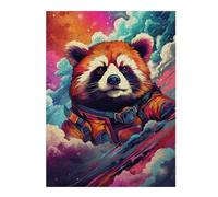 Puzzles pour Adultes Cosmic Red Panda Adventure-2 Puzzle pour Adultes, Décoration Murale, Découpe De Précision, Cadeaux d'anniversaire Et Cadeaux Uniques 1000pcs(52x38cm)