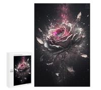Puzzles pour Adultes Cosmic Rose Bloom-1 Puzzles pour Adolescents Cadeau d'anniversaire Stimule Le Cerveau Jeu Stimulant Cadeaux 1000 PCS