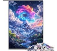 Puzzles pour Adultes Cosmic Snow Mountain, Jeu Familial Anti-Stress, défi Difficile, Une œuvre d'art pour Les 14 Ans et Plus (Taille 50x75cm)