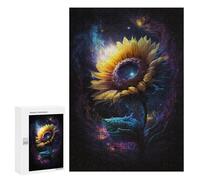 Puzzles pour Adultes Cosmic Sunflower Bloom-4 Puzzle pour Adolescents Améliore La Mémoire Difficile Et Stimulant Idéal comme Cadeau 300 PCS