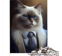 Puzzles pour Adultes Costume de Chat Ragdoll Puzzles Animaux pour Adultes 1000 Puzzles en Bois pour Adultes 1000 pièces Puzzles pour Adultes Adolescents Jeu de Puzzle 1000 pièces (75x50 cm)