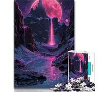 Puzzles pour Adultes Coucher de Soleil paisible en soirée Puzzle pour Adultes Jeu Familial Anti-Stress Défi Difficile Convient aux Couples 26x38cm