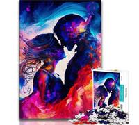 Puzzles pour Adultes Couple de Flammes Jumelles amoureuses 1 000 pièces pour Adultes et Adolescents décoration Murale Artistique et idée Cadeau d'anniversaire pour Amis Bureau à Domicile (50x75cm)