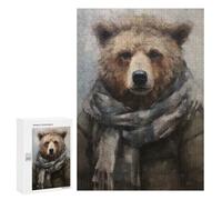 Puzzles pour Adultes Cuddly Brown Bear Puzzles pour Adultes - Jouets À Monter Soi-même, Amusants Et Originaux - Cadeaux Uniques pour Un Anniversaire Ou Noël 300 PCS