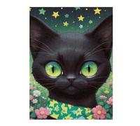 Puzzles pour Adultes Cute and Funny Black Cat Jeux De Puzzle Relaxants pour Adultes - pour S'amuser en Famille - Cadeaux Uniques pour Un Anniversaire Ou Noël