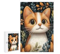 Puzzles pour Adultes Cute Orange and White Cat Puzzles pour Adultes - Jeu Manuel - Décoration Murale - Cadeaux d'anniversaire Et Cadeaux Uniques 1000 PCS