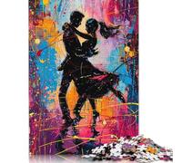 Puzzles pour Adultes « Danser dans la Peinture » - 1000 pièces - Jeu de Puzzle créatif en Papier - Jeu intellectuel - Jeux familiaux - 38 x 26 cm
