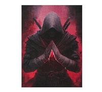 Puzzles pour Adultes Dark Assassin with Red Aura Puzzles Jeux Relaxants Découpe De Précision Cadeaux pour Les Amis Et La Famille 1000pcs(52x38cm)