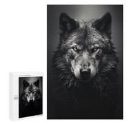 Puzzles pour Adultes Dark Wolf Portrait Puzzles pour Adultes : Anti-Stress, Difficile Et Stimulant, pour des Soirées Jeux en Famille 1000 PCS
