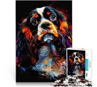 Puzzles pour Adultes de 1 000 pièces Cavalier King Charles Spaniel Jeux éducatifs Cadeaux d'anniversaire pour Adolescents de 14 Ans et Plus 50x75cm