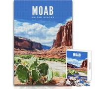 Puzzles pour Adultes de 1000 pièces à Moab, États-Unis Jeux relaxants, Passe-Temps idéal pour Les Vacances à la Maison, Cadeaux de Noël Secrets Dimensions 38x26cm