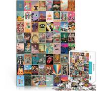 Puzzles pour Adultes de 1000 pièces Affiche de Collage de Couleurs psychédéliques Jeu de Quiz Super Cadeau 52x38cm