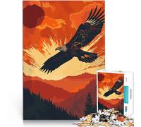 Puzzles pour Adultes de 1000 pièces Aigle Volant Vintage Jouets de Jeu pour Cadeau Familial De Superbes Cadeaux et Jouets 75x50cm