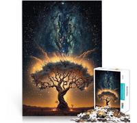Puzzles pour Adultes de 1000 pièces Arbre de Vie Cosmique Jouets éducatifs d'apprentissage est idéal comme Cadeau pour Toute la Famille 26x38cm