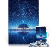 Puzzles pour Adultes de 1000 pièces Arbre et reflet étoilé Jouets de Jeu pour Cadeau Familial Une œuvre d'art 75x50cm