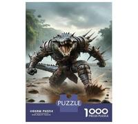 Puzzles pour Adultes De 1000 Pièces Armored Crocodile Fantasy Artwork Puzzle pour Adultes : Un Jeu De Réflexion Amusant Et Humoristique, Idéal comme Cadeau 38x26cm/1000pcs