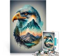 Puzzles pour Adultes de 1000 pièces Art du Faucon Entraînez Votre Cerveau et Vos Mains Car C'est Un pour Toute la Famille 52x38cm