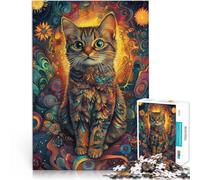Puzzles pour Adultes de 1000 pièces Art ESTHÉTIQUE du Chat Entraînez Votre Cerveau et Vos Mains Une œuvre d'art 38x26cm