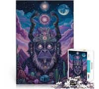 Puzzles pour Adultes de 1000 pièces Art Fantastique du Singe pour Le Jeu éducatif Challenge Toy Cadeau d'œuvre d'art 26x38cm