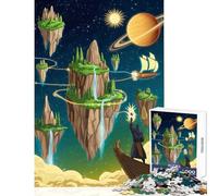 Puzzles pour Adultes de 1000 pièces Aventure Fantastique sur des îles flottantes ︰ Explorez des contrées mystiques dans Le Ciel Décoration intérieure Jouet Cadeau d'anniversaire Jeux en Famille
