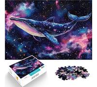 Puzzles pour Adultes de 1000 pièces Baleine Cosmique Séjour Anti-Stress pour Tuer Le Temps Décoration d'intérieur 38x52cm