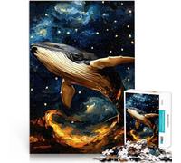 Puzzles pour Adultes de 1000 pièces Baleine dans Les étoiles Séjour Anti-Stress pour Tuer Le Temps Une œuvre d'art 50x70cm