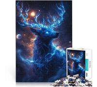 Puzzles pour Adultes de 1000 pièces Cerf de l'âme Entraînez Votre Cerveau et Vos Mains avec Affiche et Feuille de Questions correspondantes 38x26cm