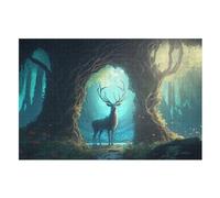 Puzzles pour Adultes De 1000 Pièces - cerf - Puzzle Animal pour Adultes Et Enfants - Puzzles De 1000 Pièces - Jouets pour Adultes - Puzzle Familial - Cadeau （75×50cm）