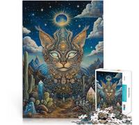 Puzzles pour Adultes de 1000 pièces Chat de Couleur Séjour Anti-Stress pour Tuer Le Temps Car C'est Un pour Toute la Famille 38x26cm