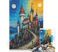 Puzzles pour Adultes de 1000 pièces, châteaux fantastiques, Jouet éducatif, Assemblage de modèles, avec Poster et fiche d'informations Assortis 38x26cm
