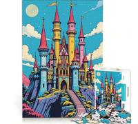 Puzzles pour Adultes de 1000 pièces, châteaux fantastiques, Jouet éducatif, Assemblage de modèles, avec Poster et fiche d'informations Assortis 38x26cm