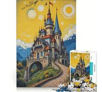 Puzzles pour Adultes de 1000 pièces, châteaux fantastiques, Jouet éducatif, Assemblage de modèles, avec Poster et fiche d'informations Assortis 38x52cm