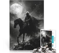 Puzzles pour Adultes de 1000 pièces Chevalier de la Mort Fait de Bois pour et à partir de 14 Ans et Plus Jeux éducatifs pour Adultes et Adolescents Cadeau d'œuvre d'art。Taille：50x75cm