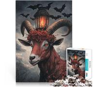 Puzzles pour Adultes de 1000 pièces Chèvre du Diable pour Le Jeu éducatif Challenge Toy est idéal comme Cadeau pour Toute la Famille 38x26cm