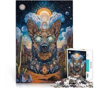 Puzzles pour Adultes de 1000 pièces Chien d'art coloré Entraînez Votre Cerveau et Vos Mains Interaction Parent-Enfant 38x26cm