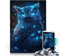 Puzzles pour Adultes de 1000 pièces Chouette des Merveilles cosmiques Jeu intellectuel Cadeau d'anniversaire, Cadeaux, décoration Murale 52x38cm