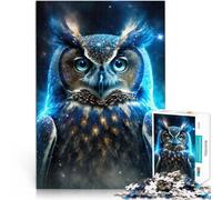 Puzzles pour Adultes de 1000 pièces Chouette nébuleuse Mystique Entraînez Votre Cerveau et Vos Mains Jeu de défi Unique 52x38cm