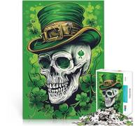 Puzzles pour Adultes de 1000 pièces Crâne de la Saint-Patrick Jeux éducatifs Décoration d'intérieur Idées Cadeaux 38x26cm