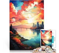 Puzzles pour Adultes de 1000 pièces Découvrez la Peinture à l'huile de Vancouver défi éducatif Super Cadeau 75x50cm