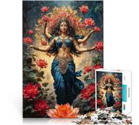 Puzzles pour Adultes de 1000 pièces Déesse Lakshmi Défi Difficile pour soulager Le Stress Offrir en Cadeau à Toute la Famille 75x50cm