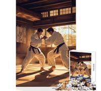 Puzzles pour Adultes de 1000 pièces Entraînement de Judo Jeu de Construction Idée Cadeau et Divertissement Jeux relaxants avec pièces de Formes aléatoires Parfaitement emboîtables Dimensions 38x52cm