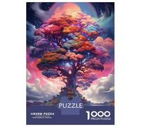 Puzzles pour Adultes De 1000 Pièces Fantasy Tree House Art Print Puzzle pour Adultes : Un Jeu De Réflexion Amusant Et Humoristique, Idéal comme Cadeau 70x50cm/1000pcs