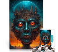 Puzzles pour Adultes de 1000 pièces Fantôme en Bleu Entraînez Votre Cerveau et Vos Mains Car C'est Un pour Toute la Famille 52x38cm