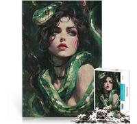 Puzzles pour Adultes de 1000 pièces Femme avec Un Serpent Jouets de Divertissement Familial Améliorer la mémoire 38x26cm