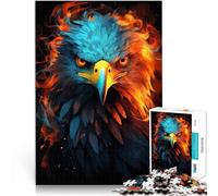 Puzzles pour Adultes de 1000 pièces Feu de fierté de l'aigle américain Jeu de Quiz Décoration Murale, Cadeaux Uniques pour Anniversaire et Noël 38x26cm