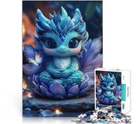 Puzzles pour Adultes de 1000 pièces Figurine de bébé Dragon Mignon Difficile Difficile Renforcer l'amour Entre Les Couples 38x26cm
