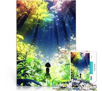 Puzzles pour Adultes de 1000 pièces Fille de la forêt Arc-en-Ciel Jouets Anti-Stress Renforcer l'amour Entre Les Couples 52x38cm