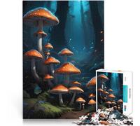 Puzzles pour Adultes de 1000 pièces Forêt de Champignons enchantée A Jeu intellectuel est idéal comme Cadeau pour Toute la Famille 38x26cm