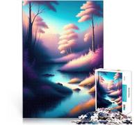 Puzzles pour Adultes de 1000 pièces forêt Japonaise Entraînez Votre Cerveau et Vos Mains Renforcer l'amour Entre Les Couples 52x38cm